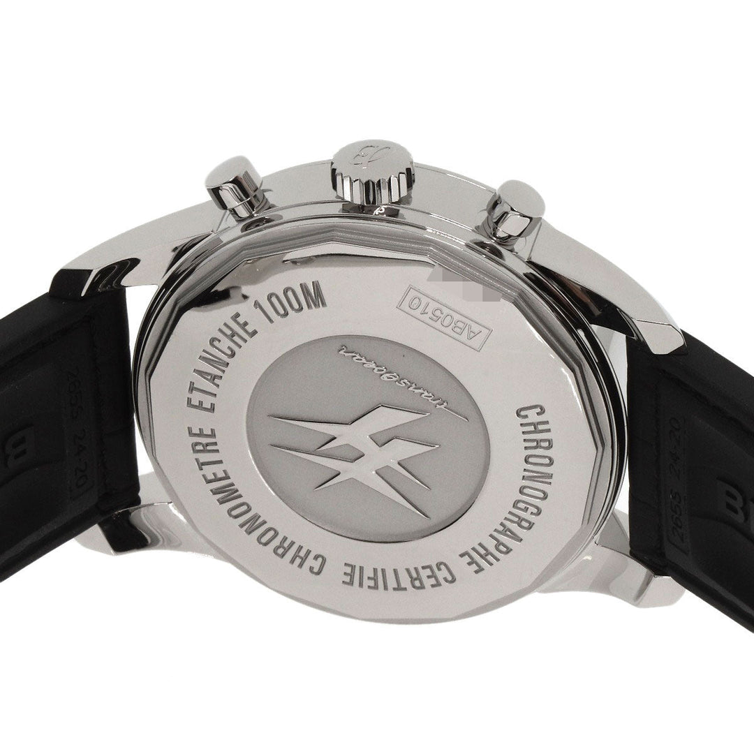 BREITLING Watches Mechanical Automatic AB0510U0/A790 Stainless Steel Silver Transocean Chronograph Unitime white dial