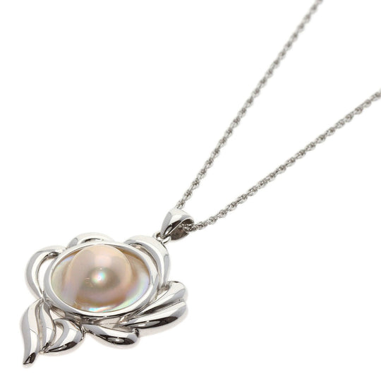 TASAKI Necklace SV Silver Mabe Pearl Pearl Women Used Authentic