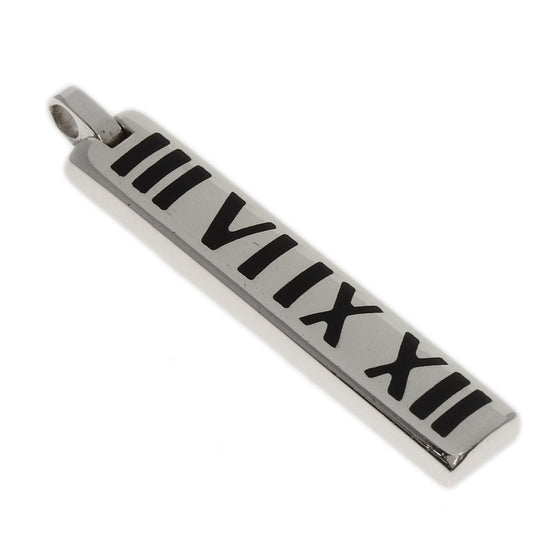 TIFFANY&Co. Pendant top SV Silver Atlas Bar Numeric Women Used Authentic