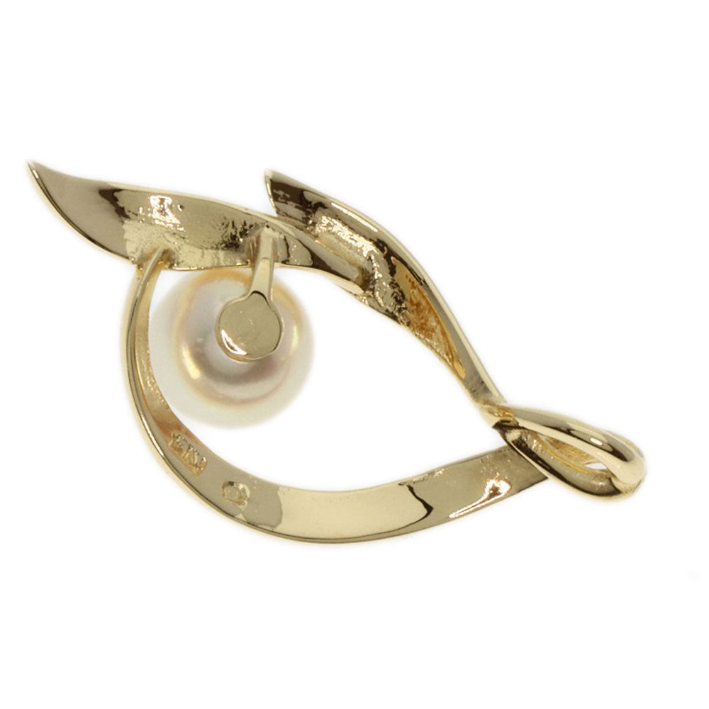 MIKIMOTO Pendant top K14YG gold Pearl