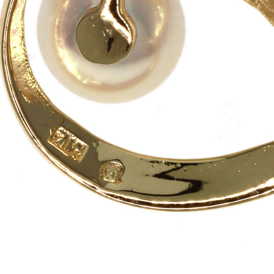 MIKIMOTO Pendant top K14YG gold Pearl
