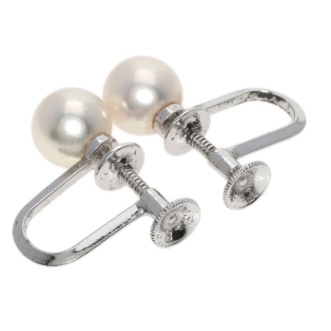 MIKIMOTO Earring SV Silver Akoya pearl Pearl Women Used Authentic
