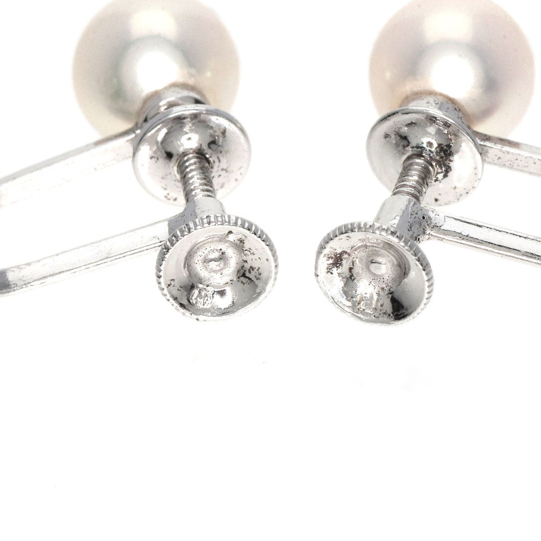 MIKIMOTO Earring SV Silver Akoya pearl Pearl Women Used Authentic