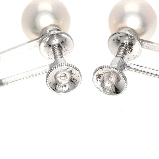 MIKIMOTO Earring SV Silver Akoya pearl Pearl Women Used Authentic