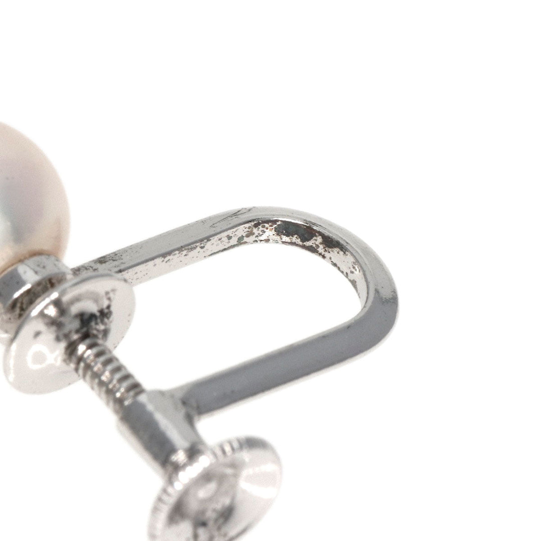 MIKIMOTO Earring SV Silver Akoya pearl Pearl Women Used Authentic