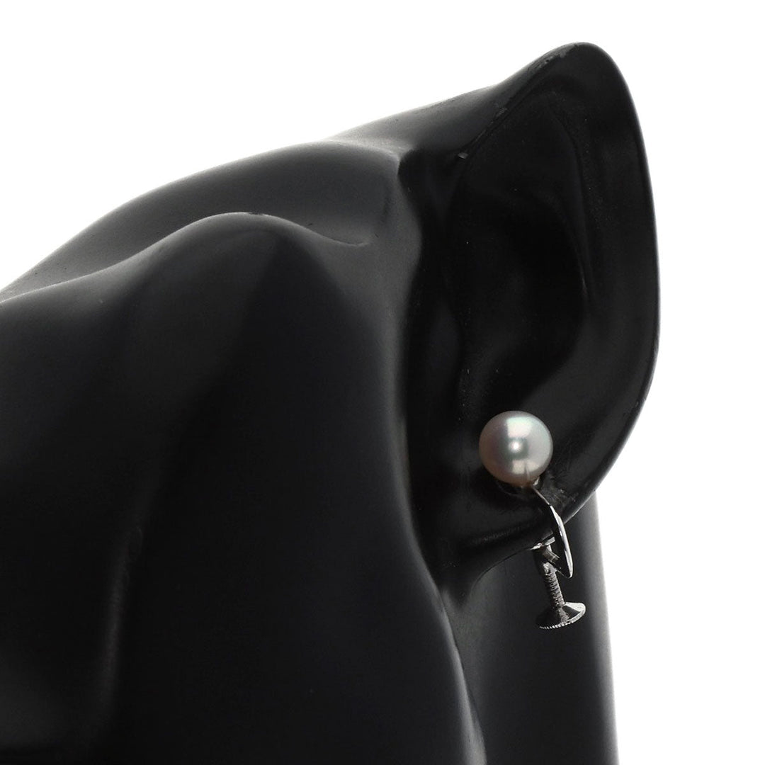 MIKIMOTO Earring SV Silver Akoya pearl Pearl Women Used Authentic