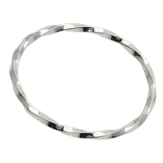 TIFFANY&Co. bracelet SV Silver Twist bangle Women Used Authentic
