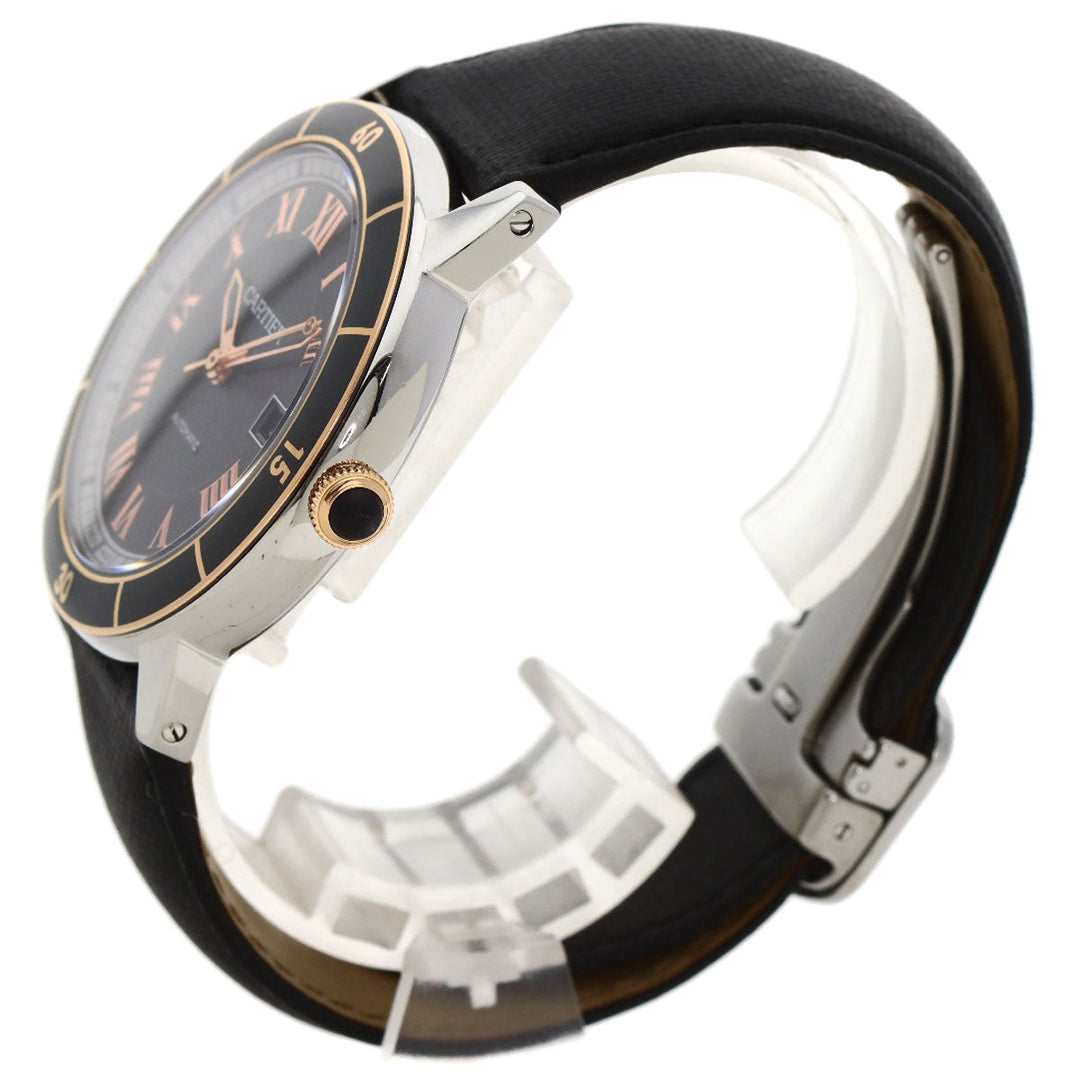 CARTIER Watches Mechanical Automatic W2RN0005 Stainless Steel, Leather Silver Ronde Croisiere gray dial mens Used Authentic