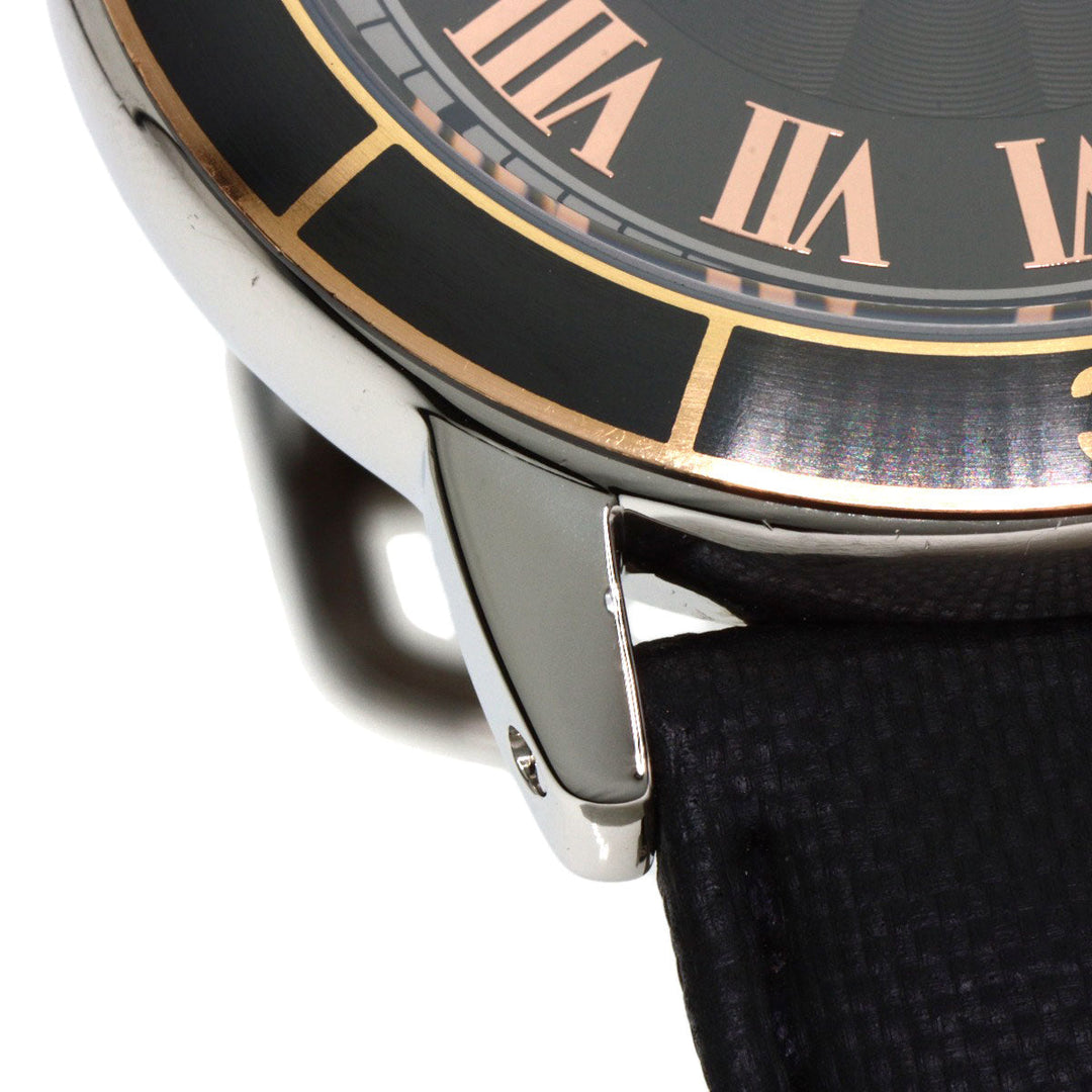 CARTIER Watches Mechanical Automatic W2RN0005 Stainless Steel, Leather Silver Ronde Croisiere gray dial mens Used Authentic