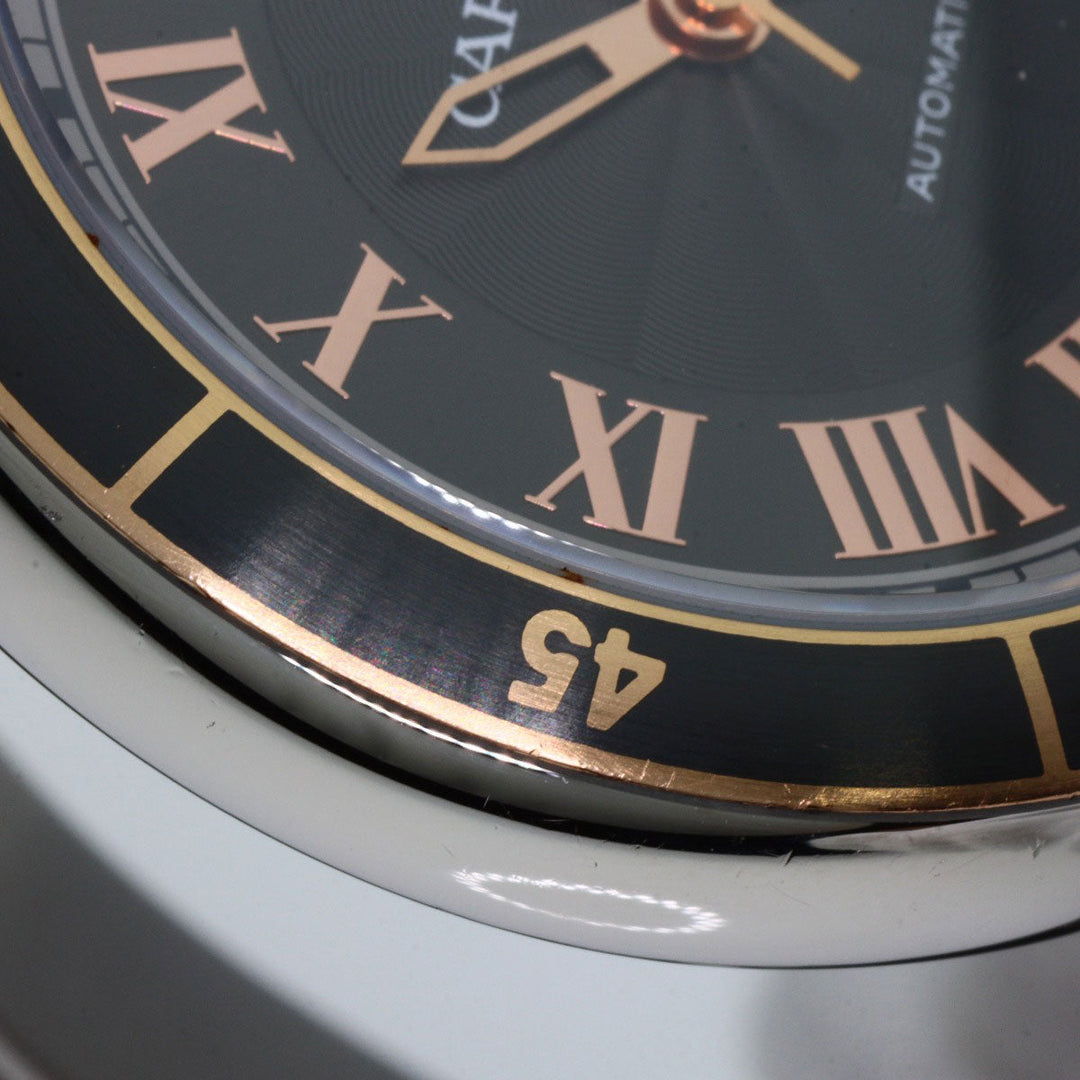 CARTIER Watches Mechanical Automatic W2RN0005 Stainless Steel, Leather Silver Ronde Croisiere gray dial mens Used Authentic
