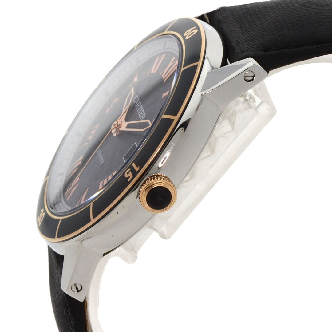 CARTIER Watches Mechanical Automatic W2RN0005 Stainless Steel, Leather Silver Ronde Croisiere gray dial mens Used Authentic