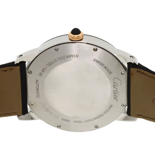 CARTIER Watches Mechanical Automatic W2RN0005 Stainless Steel, Leather Silver Ronde Croisiere gray dial mens Used Authentic