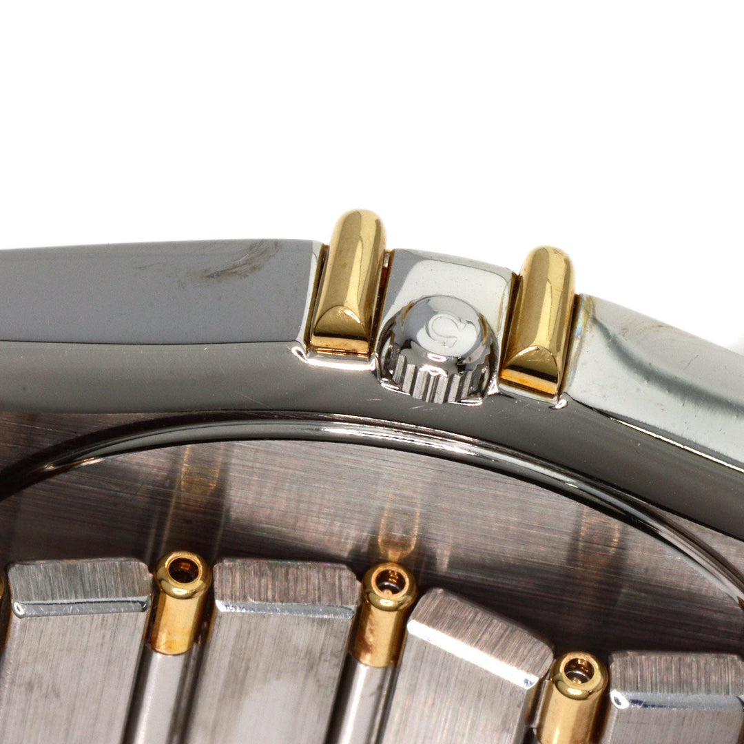OMEGA Watches Quartz Stainless Steel , SSxK18YG Silver Constellation flat bezel gold dial mens Used Authentic