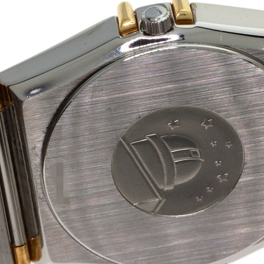 OMEGA Watches Quartz Stainless Steel , SSxK18YG Silver Constellation flat bezel gold dial mens Used Authentic