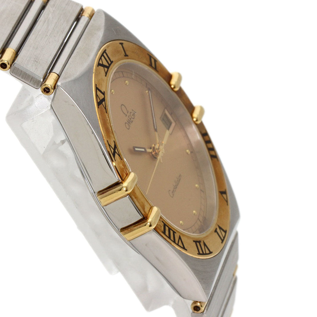 OMEGA Watches Quartz Stainless Steel , SSxK18YG Silver Constellation flat bezel gold dial mens Used Authentic