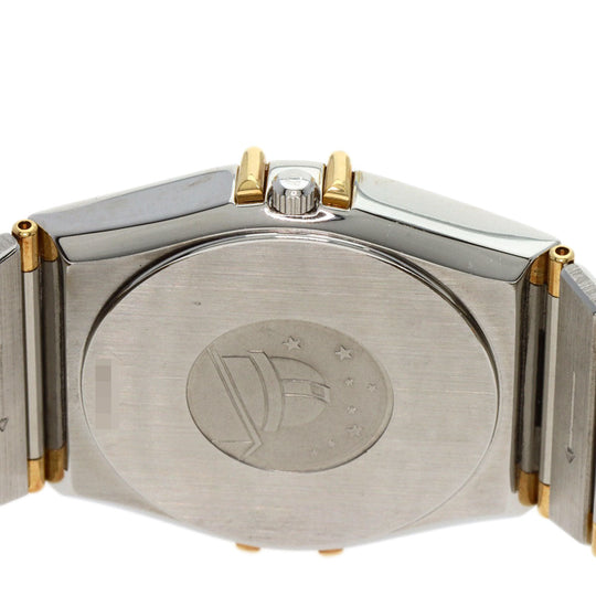 OMEGA Watches Quartz Stainless Steel , SSxK18YG Silver Constellation flat bezel gold dial mens Used Authentic