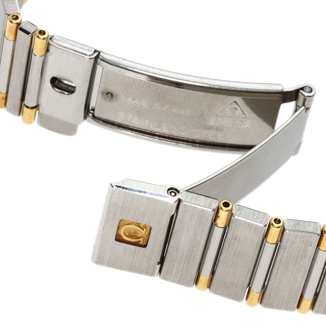 OMEGA Watches Quartz Stainless Steel , SSxK18YG Silver Constellation flat bezel gold dial mens Used Authentic