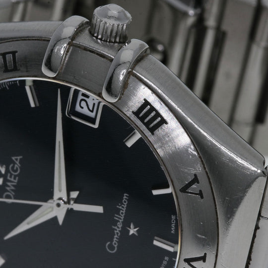 OMEGA Watches Quartz 1512.40 Stainless Steel , Stainless Steel Silver Constellation black dial mens Used Authentic