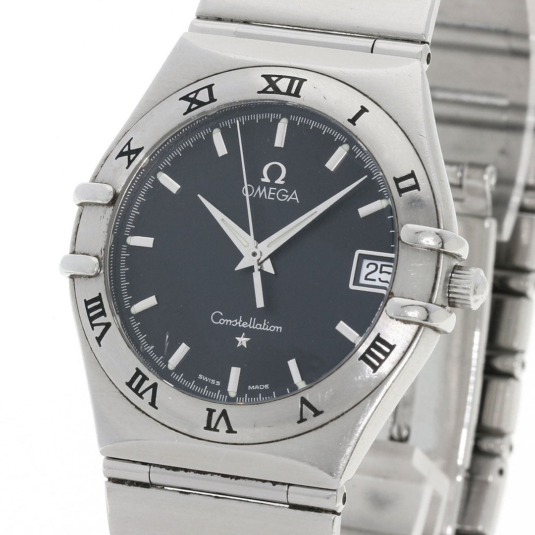 OMEGA Watches Quartz 1512.40 Stainless Steel , Stainless Steel Silver Constellation black dial mens Used Authentic
