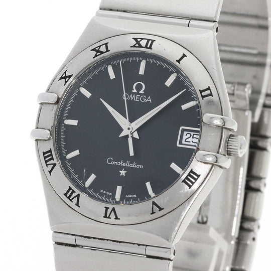 OMEGA Watches Quartz 1512.40 Stainless Steel , Stainless Steel Silver Constellation black dial mens Used Authentic