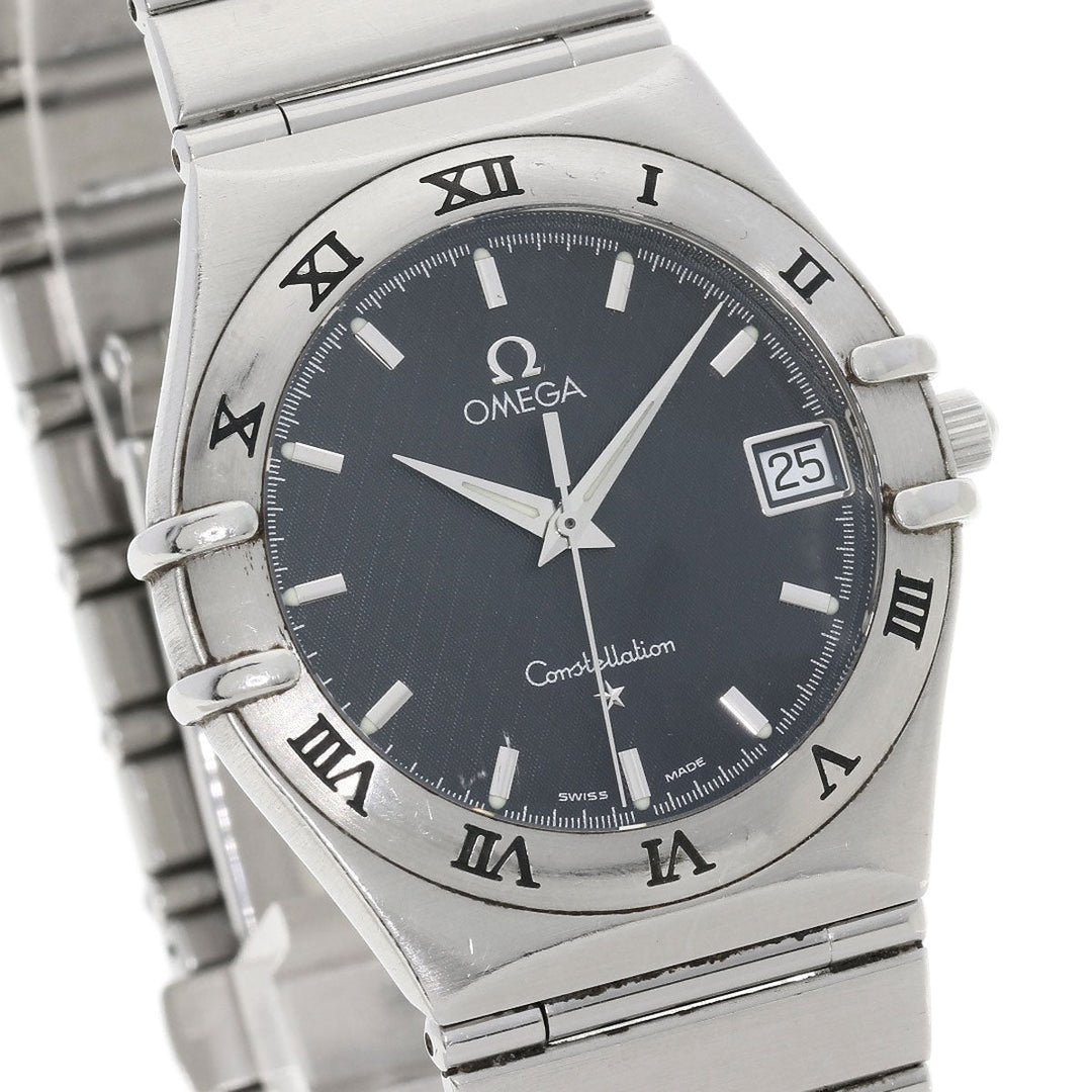 OMEGA Watches Quartz 1512.40 Stainless Steel , Stainless Steel Silver Constellation black dial mens Used Authentic