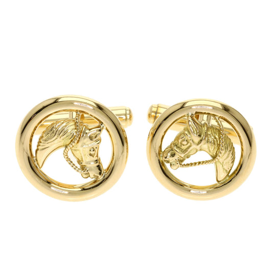 GUCCI cuffs 18K Yellow Gold gold Hose motif mens Used Authentic
