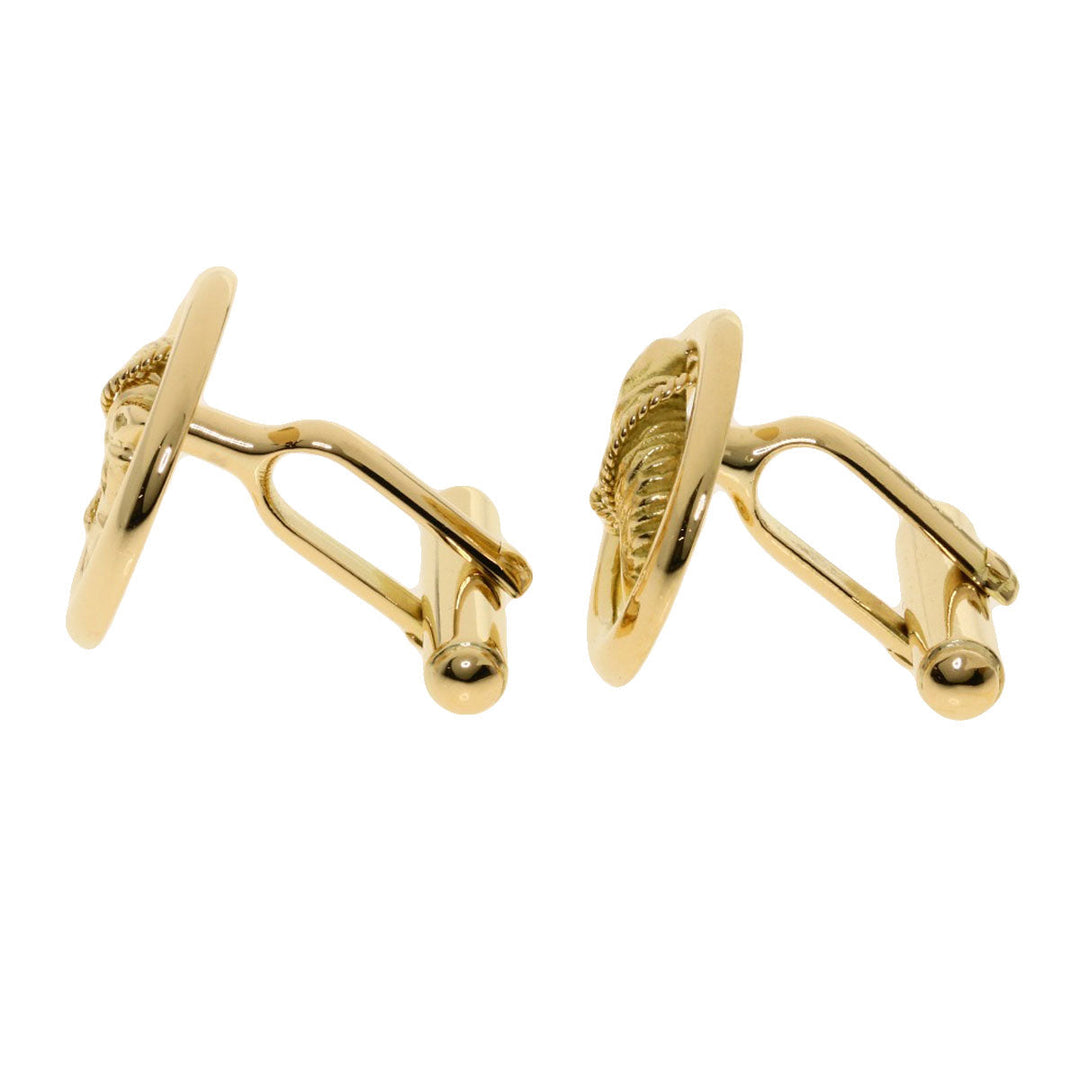 GUCCI cuffs 18K Yellow Gold gold Hose motif mens Used Authentic