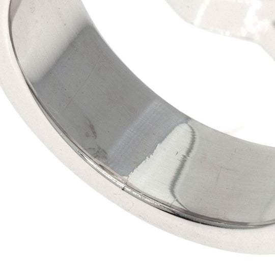 Chopard Ring K18WG Silver Happy Diamond 2897-20 Women Used Authentic