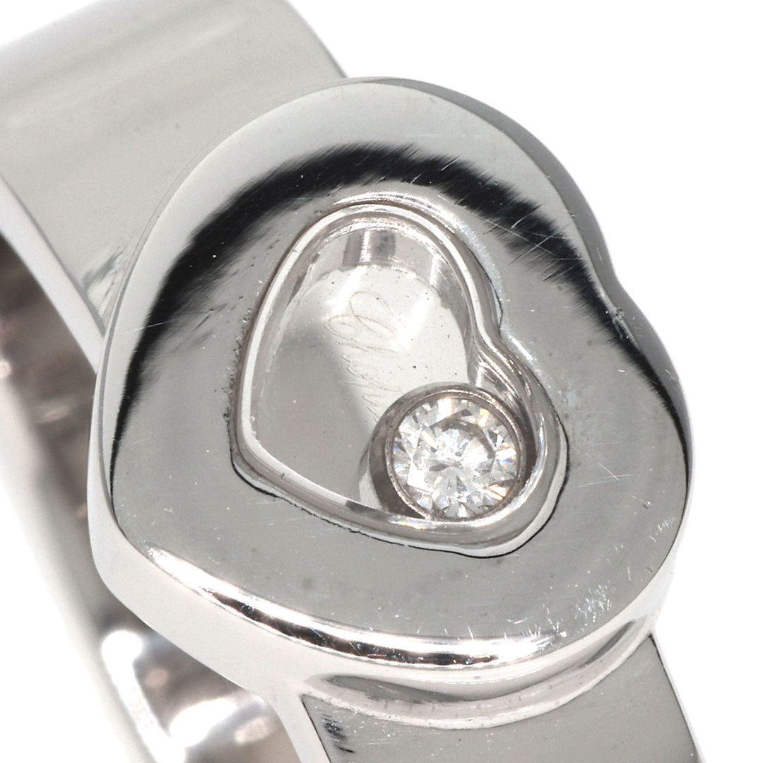Chopard Ring K18WG Silver Happy Diamond 2897-20 Women Used Authentic
