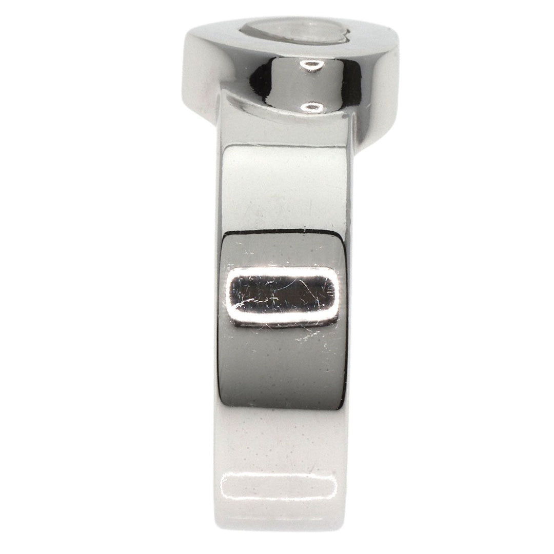 Chopard Ring K18WG Silver Happy Diamond 2897-20 Women Used Authentic