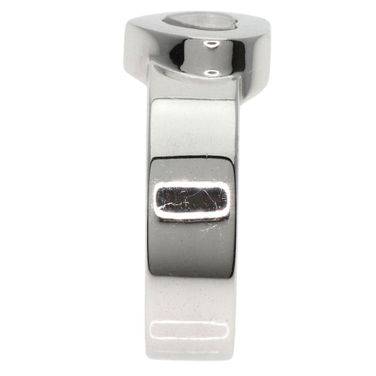 Chopard Ring K18WG Silver Happy Diamond 2897-20 Women Used Authentic