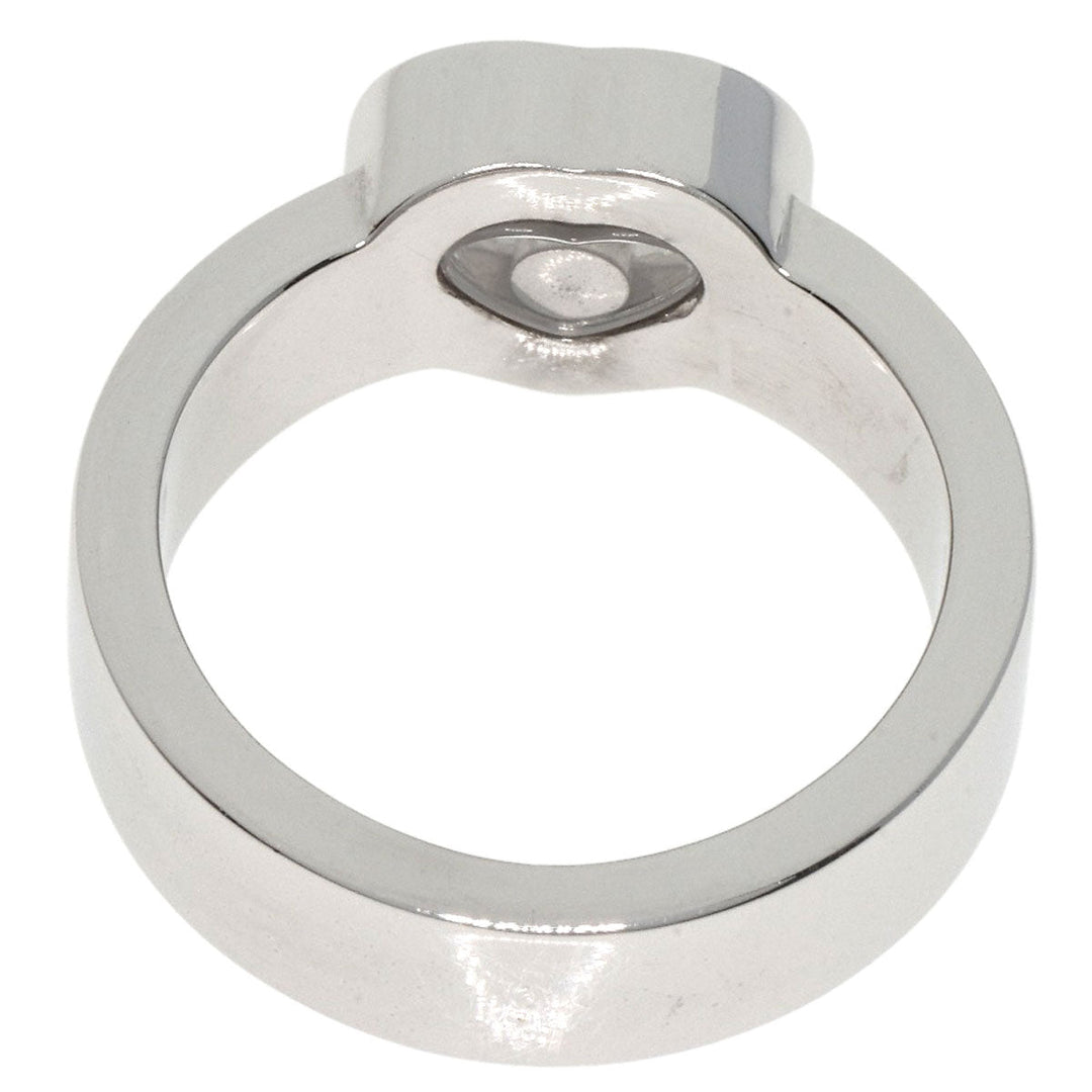 Chopard Ring K18WG Silver Happy Diamond 2897-20 Women Used Authentic