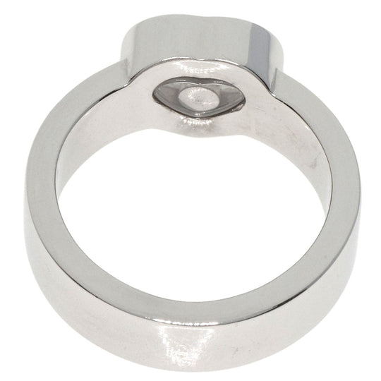 Chopard Ring K18WG Silver Happy Diamond 2897-20 Women Used Authentic