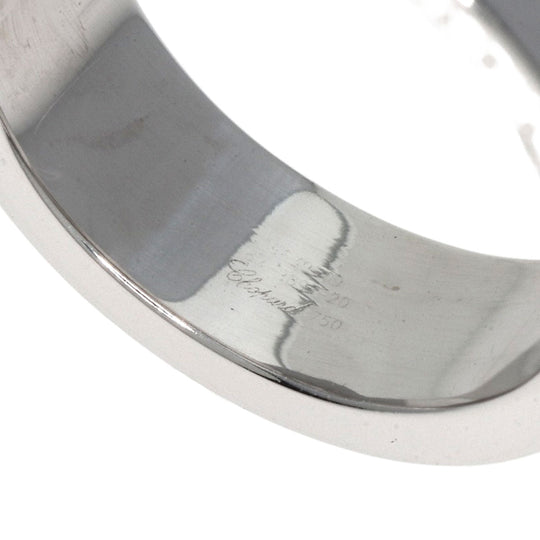 Chopard Ring K18WG Silver Happy Diamond 2897-20 Women Used Authentic