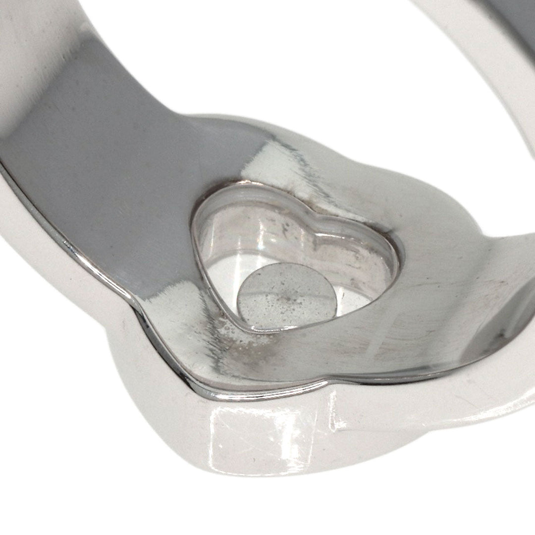 Chopard Ring K18WG Silver Happy Diamond 2897-20 Women Used Authentic