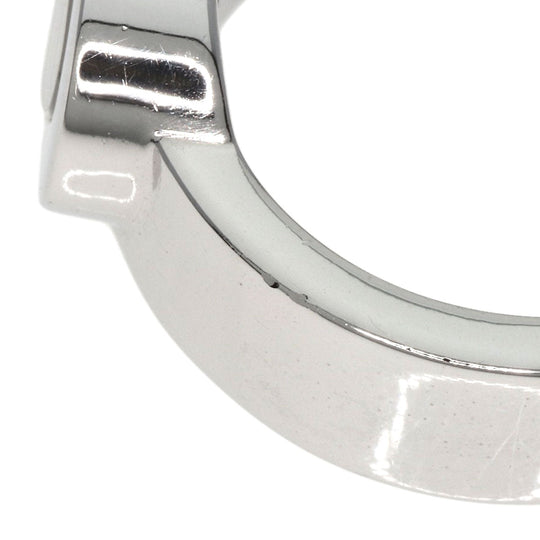 Chopard Ring K18WG Silver Happy Diamond 2897-20 Women Used Authentic