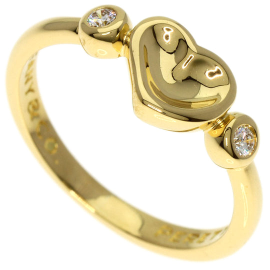 TIFFANY&Co. Ring 18K Yellow Gold gold Full Heart 2P Diamond Women Used Authentic