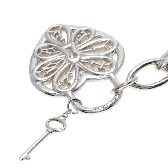 TIFFANY&Co. bracelet SV Silver filigree heart key Women Used Authentic