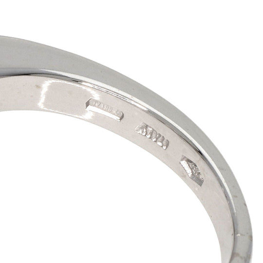 BVLGARI Ring K18WG Silver Cuore Heart 3P Diamond Women Used Authentic