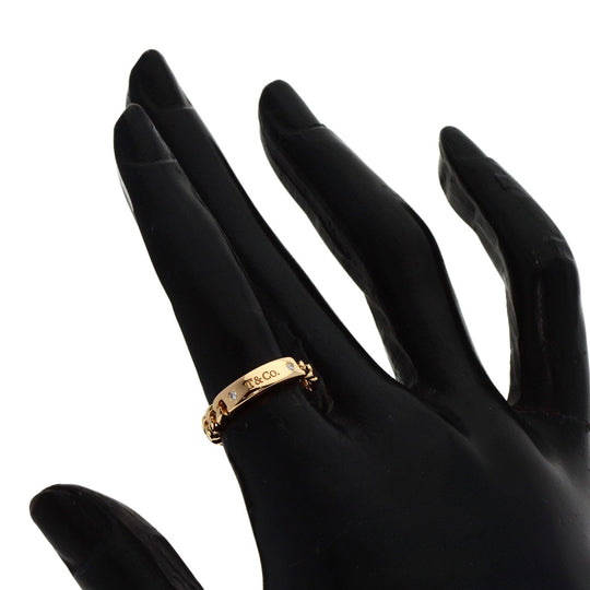 TIFFANY&Co. Ring 18K Pink Gold gold Microlink 2P Diamond