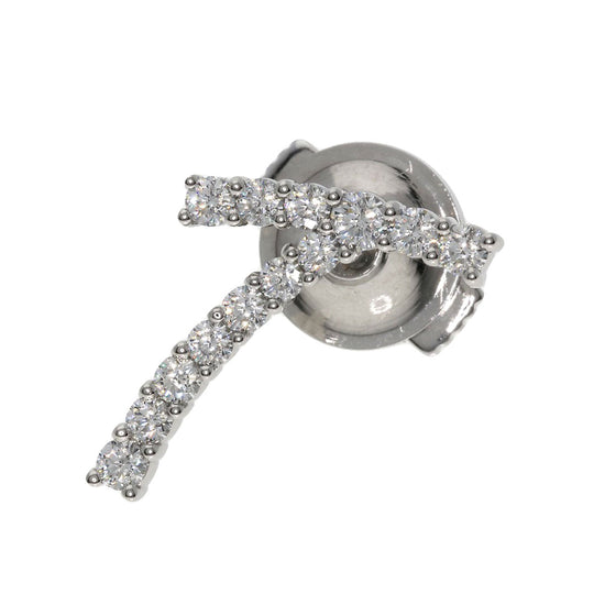 Gimel Brooch PT950 Silver Initial T Diamond