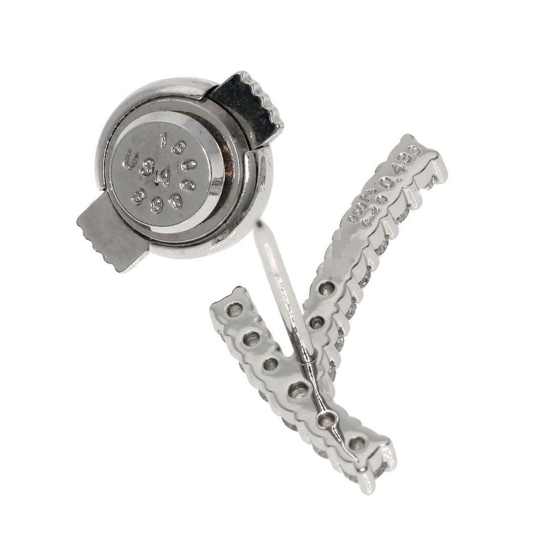 Gimel Brooch PT950 Silver Initial T Diamond