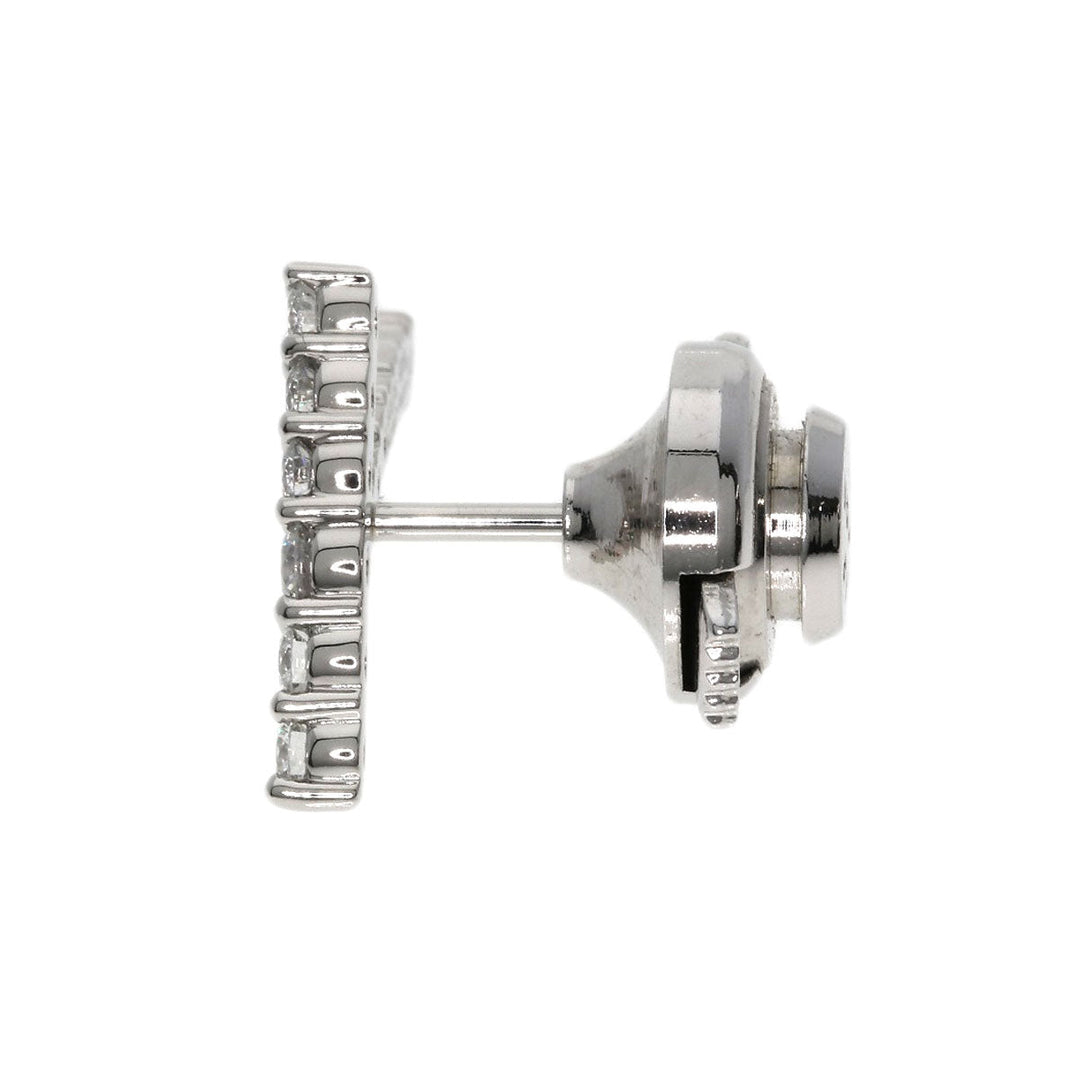Gimel Brooch PT950 Silver Initial T Diamond
