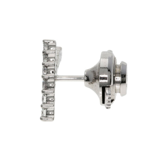 Gimel Brooch PT950 Silver Initial T Diamond