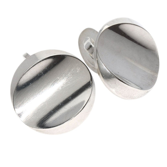 Georg Jensen cuffs SV Silver Round motif mens Used Authentic