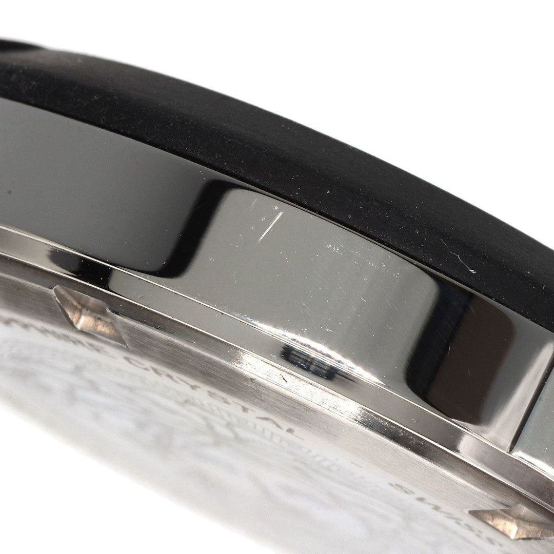 VERSACE Watches Quartz VEM8 Stainless Steel , Stainless Steel Silver Medusa Chronograph black dial mens Used Authentic