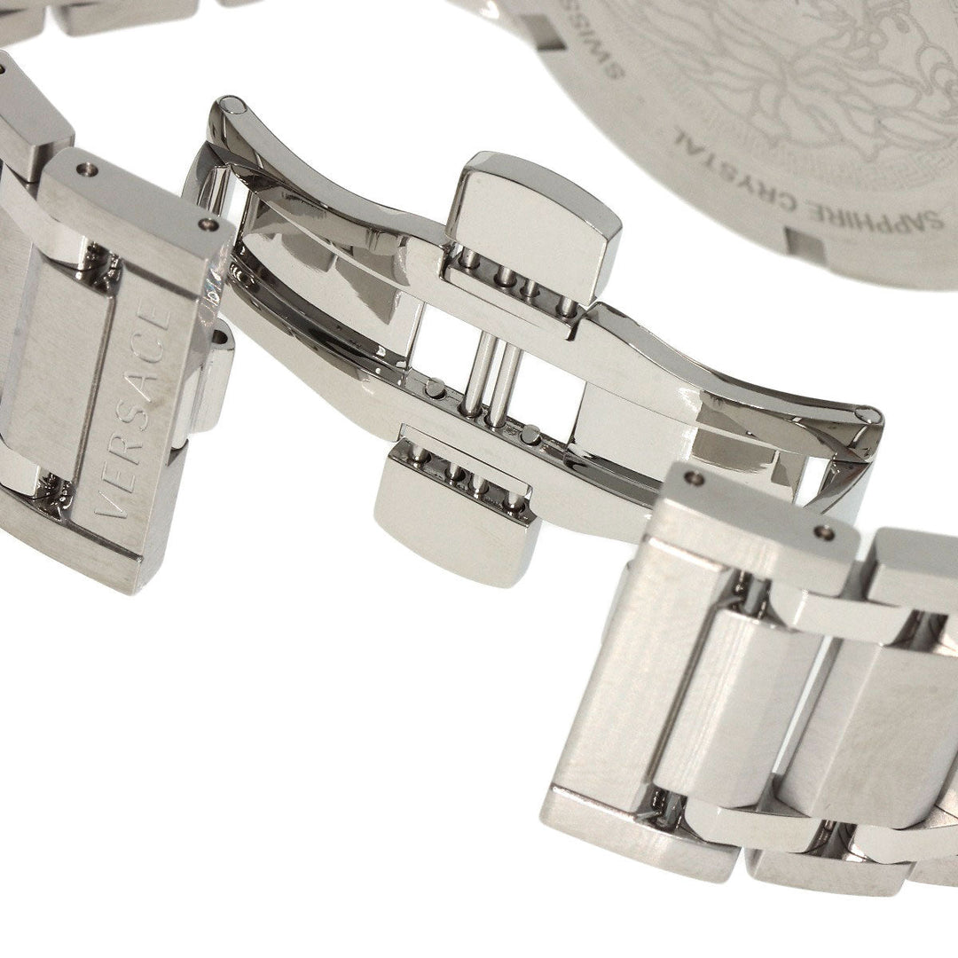VERSACE Watches Quartz VEM8 Stainless Steel , Stainless Steel Silver Medusa Chronograph black dial mens Used Authentic