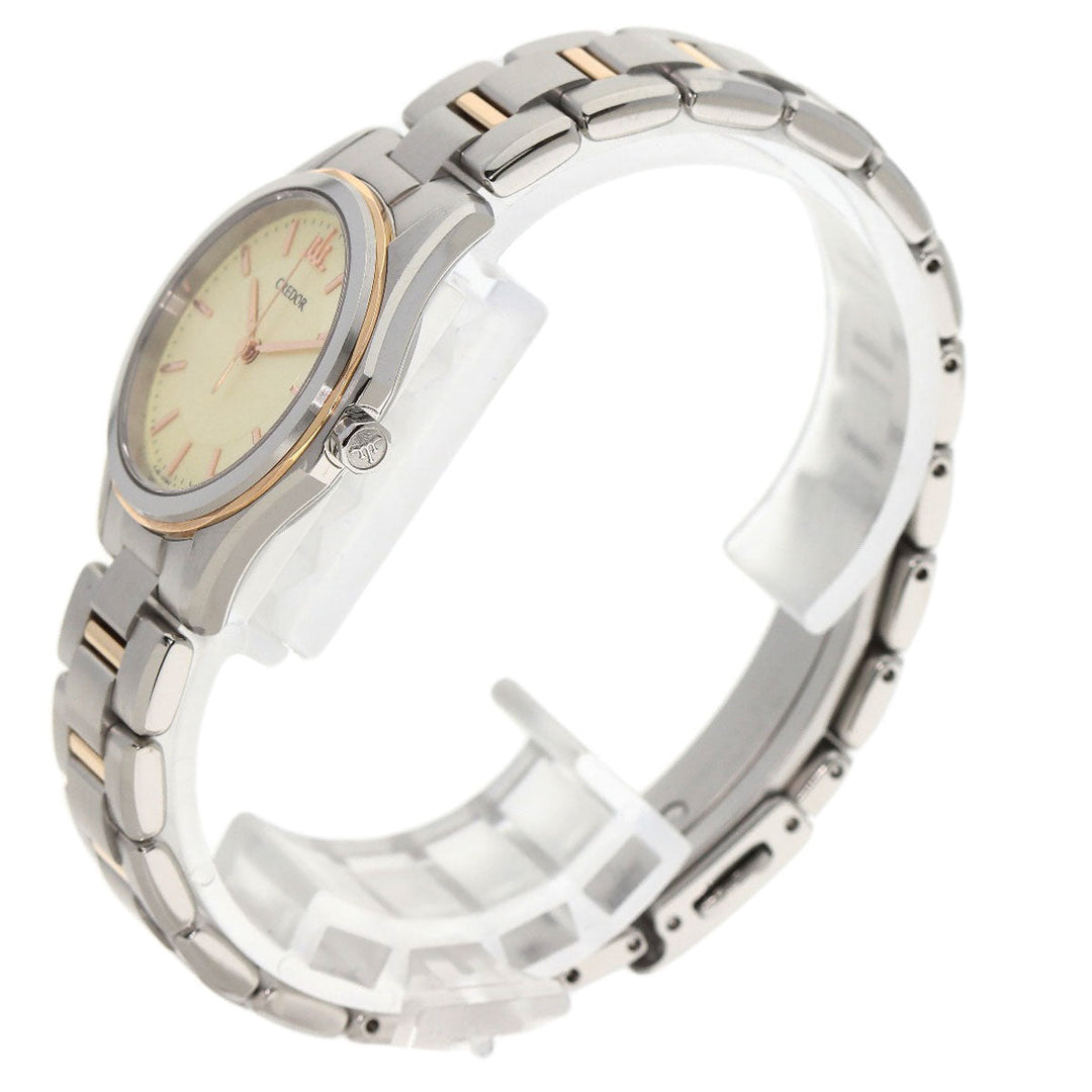 SEIKO Watches Quartz 4J81-0AF0 Stainless Steel Silver CREDOR SIGNO Ivory dial