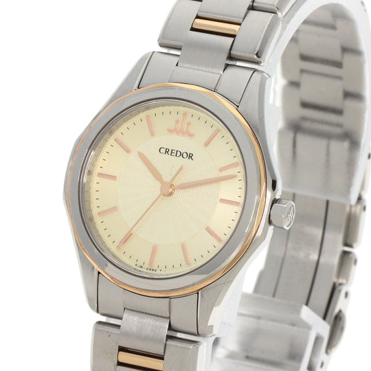 SEIKO Watches Quartz 4J81-0AF0 Stainless Steel Silver CREDOR SIGNO Ivory dial