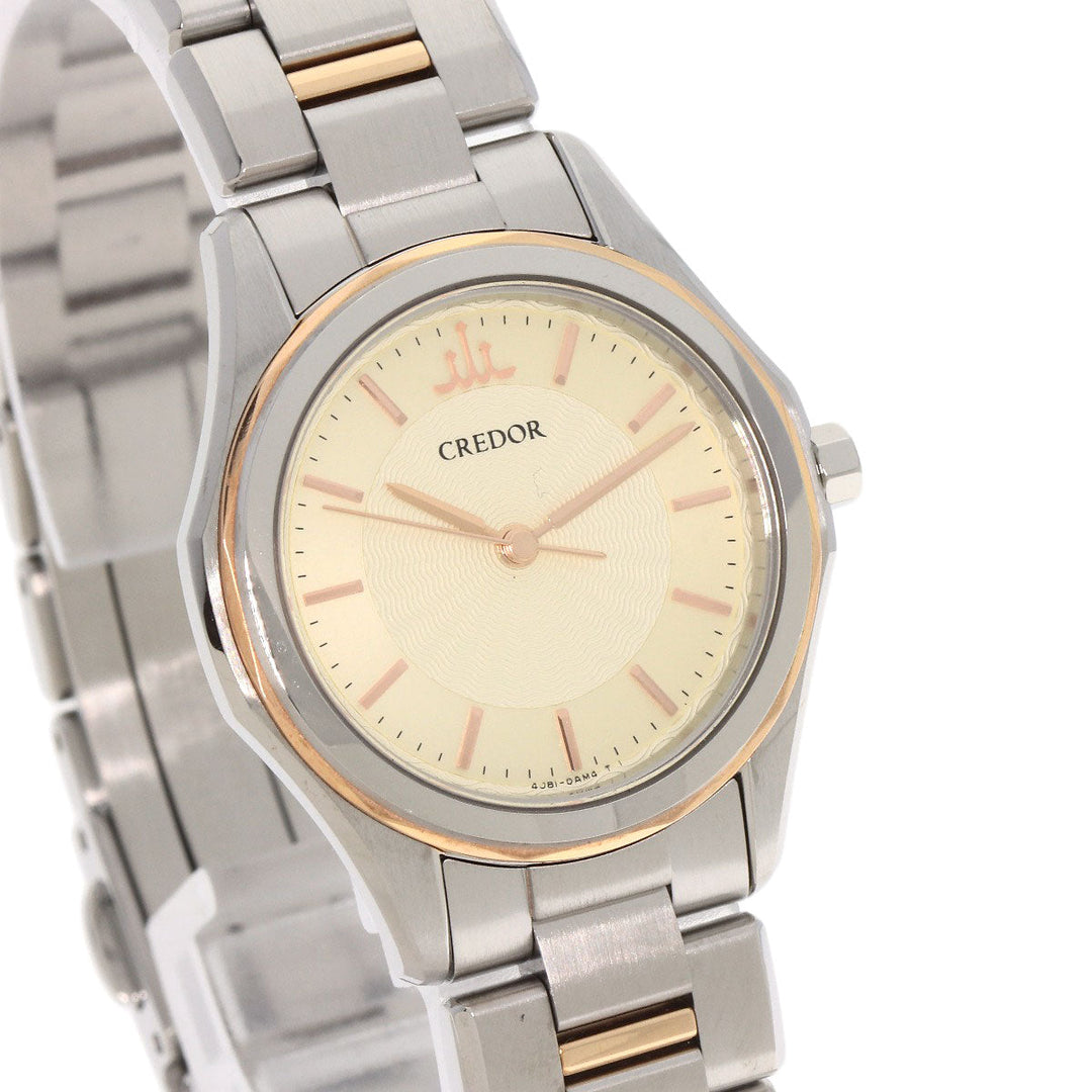 SEIKO Watches Quartz 4J81-0AF0 Stainless Steel Silver CREDOR SIGNO Ivory dial